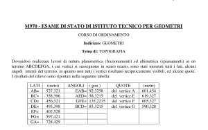 TOPOGRAFIA - seconda prova Esame di Stato 2007